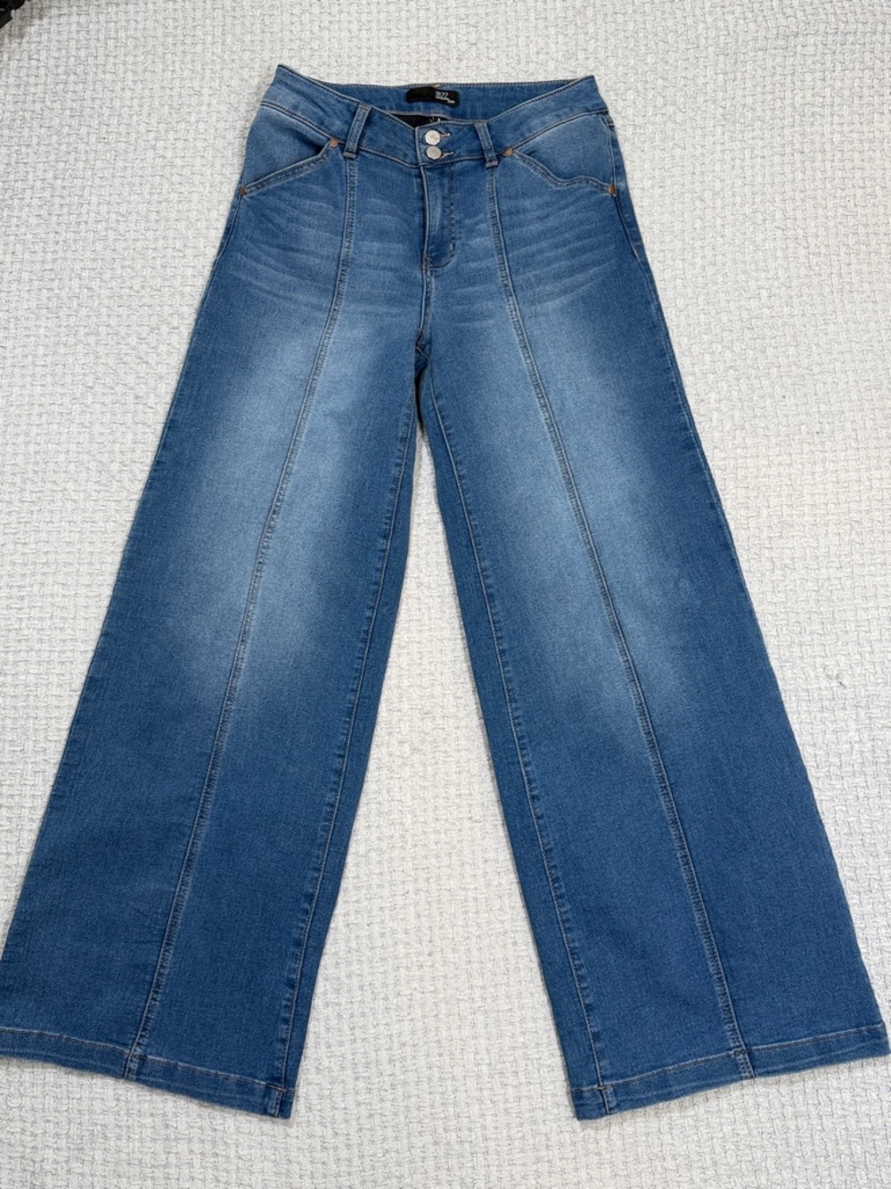 Women’s 1822 Denim Style #CJ32M2447C7 Wide Leg High Waist Pants Jeans  Size 8 - Picture 6 of 14